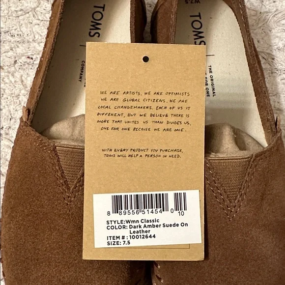 TOMS Women’s Tan Suede Loafers - Picture 3 of 4